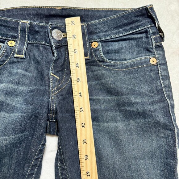 True Religion Jeans Skinny Straight Dark Wash Blue Denim Women's 25 - Picture 10 of 16